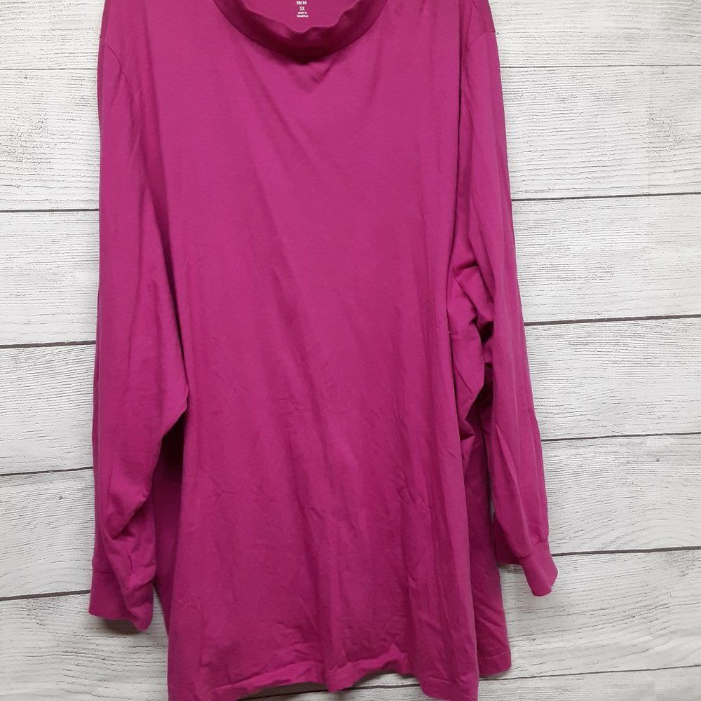 Woman Within Long Sleeve Mock Turtleneck Tee 5X